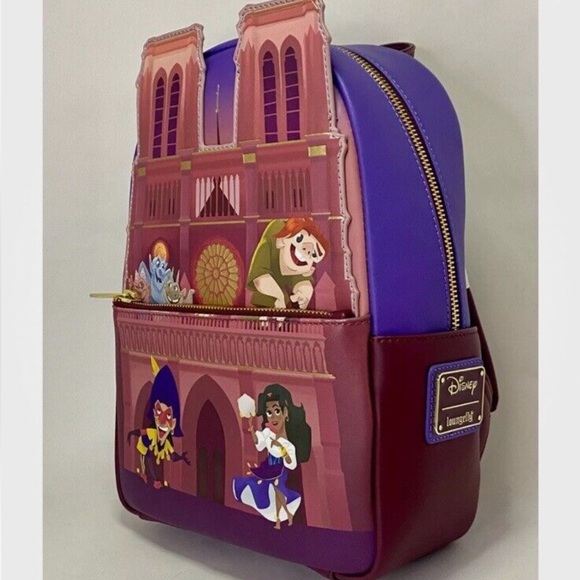 Disney Loungefly Mini Backpack The Hunchback of Notre Dame Cathedral - Picture 3 of 8